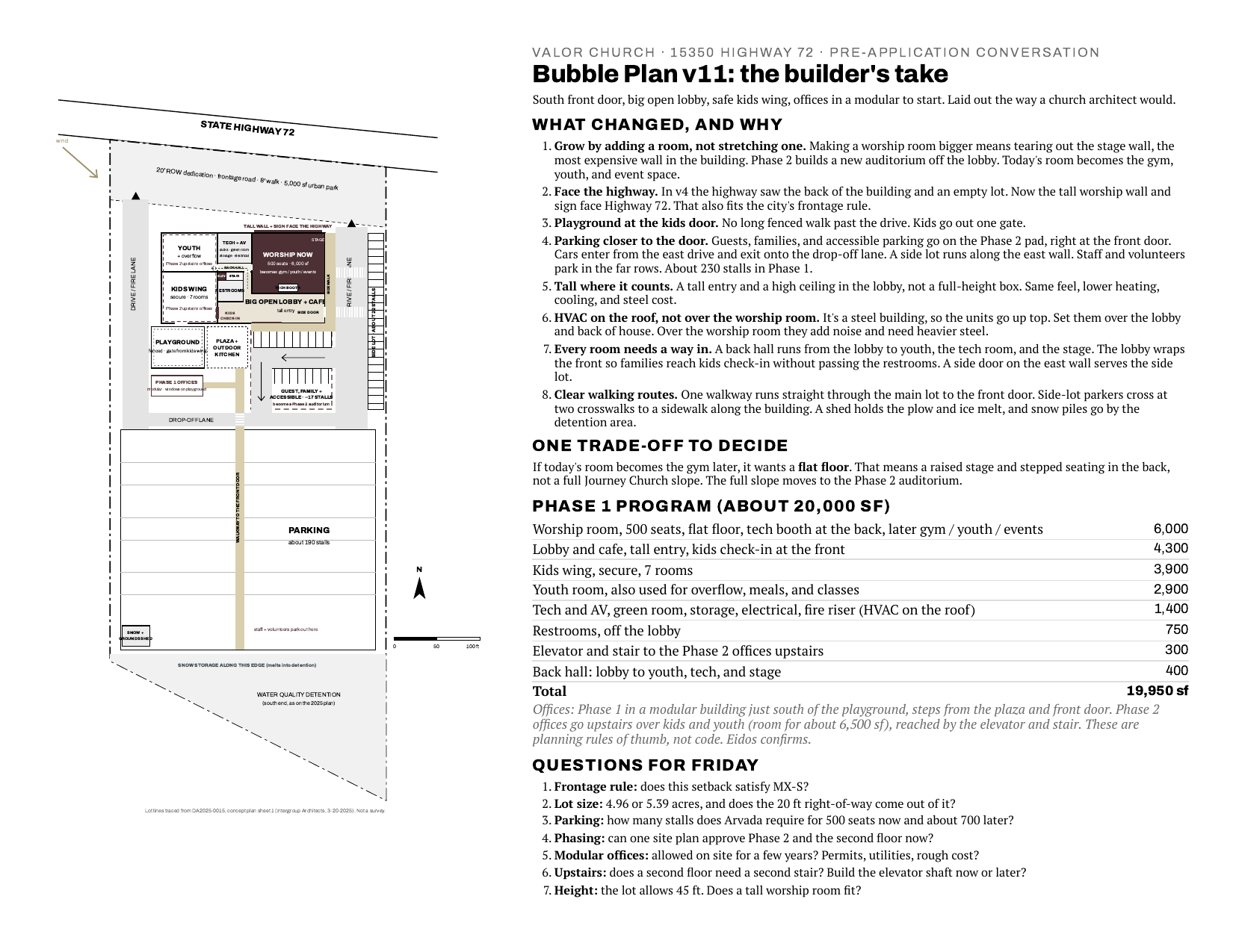 Bubble Plan v11, Option A site plan